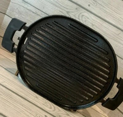 Parrilla de hierro fundido ovalada NuWave P4 NuWave modelo 31104 parrilla todas las manijas hierro fundido  Foto 1 de 4