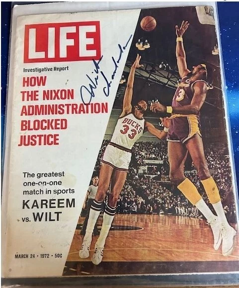 Wilt Chamberlain Signed Life Magazine Basketball Autograph  - Image 1 of 1
