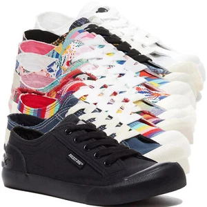 Womens Rocket Dog Jazzin Casual Lace Up Canvas Pumps Shoes Trainers Sizes 4 to 8 - Picture 1 of 89