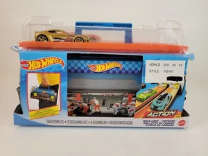 NEW Mattel Hot Wheels Action Race Case Track Set 2 cars & track pieces included - Picture 1 of 9