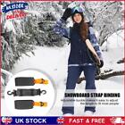 Nylon Adjustable Snowboard Straps Ski Straps Skiboard Fixed Strap (Orange)