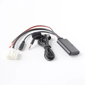 Car Stereo Radio AUX Audio Cable Adapter Bluetooth Mic For Mazda 3 5 6 Black - Picture 1 of 9