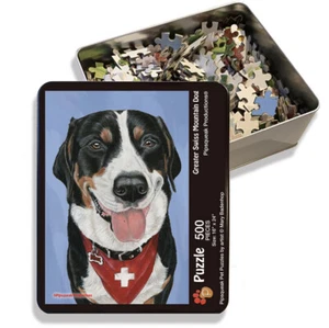 Greater Swiss Mountain Dog Jigsaw Puzzle, 500-piece with reusable Tin, from pain - Picture 1 of 3