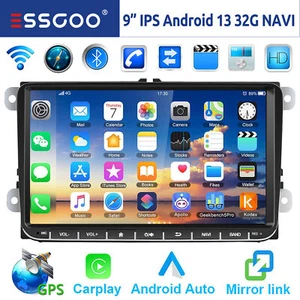 Autoradio 2 DIN Android 13 Carplay GPS RDS Per VW GOLF 5 6 Touran Passat Polo 6R - Foto 1 di 15