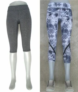2 Pairs of Zella Crop Capri Skinny Leggings Sz M Yoga Workout Tights - Picture 1 of 12