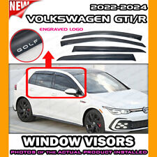 WINDOW VISORS for 2022 → 2024 Volkswagen GTI Golf R / DEFLECTOR RAIN GUARD VENT