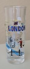 LONDON Souvenir 4" Tall Shot Glass Big Ben, London Eye, Piccadilly Circus, House