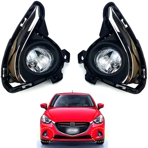 Bumper Fog Lights Kit For Mazda 2 Demio 2014 2015 2016 217 2018 5 Door Hatchback - Picture 1 of 12