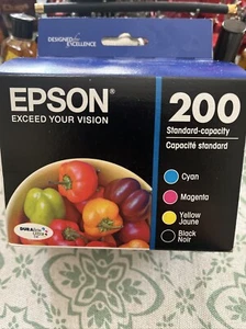 Genuine Epson 200 4pk Ink Cartridges Black, Cyan, Magenta, Yellow, EXP 06/2026 - Picture 1 of 6