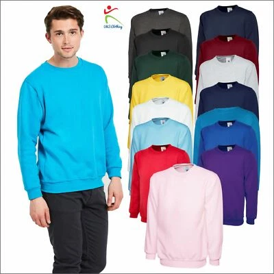 Uneek Unisex Clásica Sudadera Cuello Redondo Para Hombre Jersey Liso Suéter Jersey EXCELENTE Foto 1 de 4