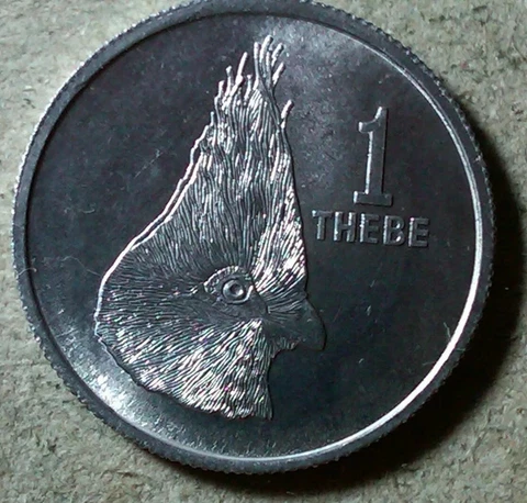 Botswana 1 thebe 1976 Turaco Bird Cover