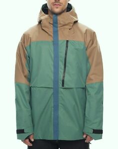 686 Men's PEACEKEEPER Snow Jacket - Fern Colorblock - Medium - NWT