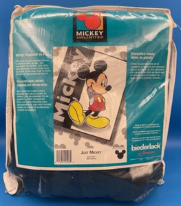 BIEDERLACK Just Mickey Throw Blanket 50" x 60" Disney Mickey Mouse NICE - Picture 1 of 6