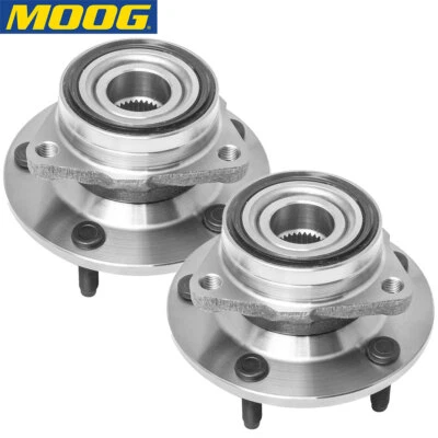 4WD MOOG Front Wheel Bearing Hub Set For 1994-1999 Dodge Ram 1500 5 Lug W/O ABS - Image 1 of 4
