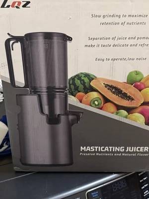 Exprimidor de prensa en frío LQZ, exprimidor de masticación con conducto de alimentación ancho de 5,4", 350 W - Nuevo Foto 1 de 4