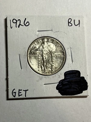 1926 Standing Liberty Quarter Lustrous UNC BU Nice Strike - Image 1 of 4