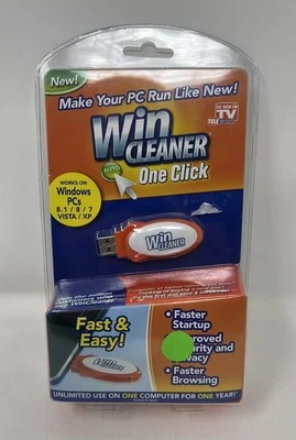 Win Cleaner One Click USB PC Computer Clean Repair Protect Windows New - Image 1 of 2