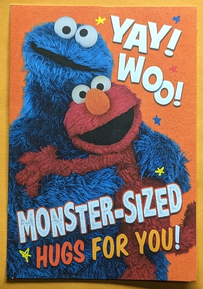  Поздравительная открытка на день рождения (+ конверт 5x7»). Улица Сезам  - Изображение 1 из 4