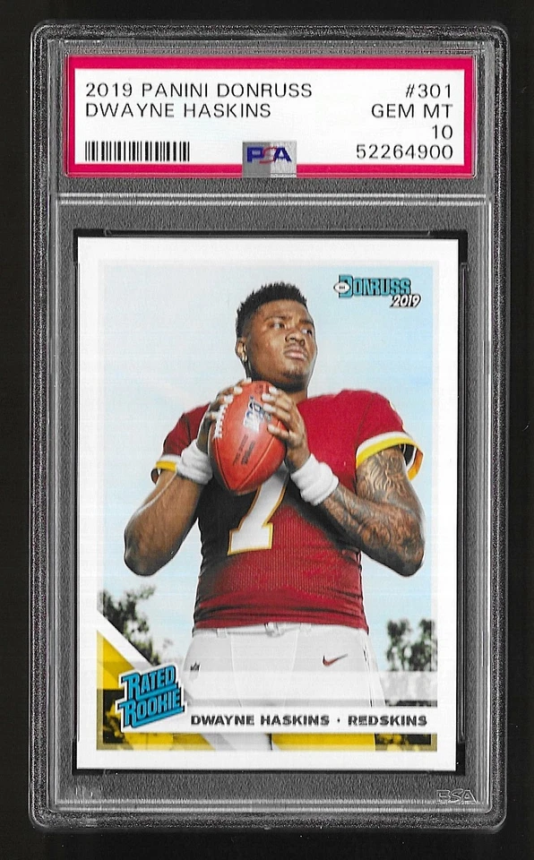 2019 Panini Donruss #301 Dwayne Haskins RC Rookie PSA 10 - Image 1 of 1