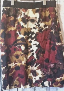 Bleistiftrock Blumenmuster lebendig Größe 10 Büro Arbeitskleidung formell Hochzeit Viskose von M&S  - Bild 1 von 5