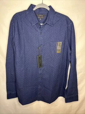 Marc Anthony Slim Fit Shirt Size XL Mens Long Sleeve  Blue Indigo Button Shirt - Image 1 of 3