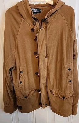 Polo By Ralph Lauren 100% Cotton 2XL Motor Cycle Riders Apparel Coat Therm Lined - Image 1 of 4