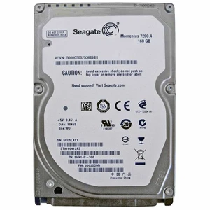 Hard Disk 160GB Seagate SATA 2.5" Internal Momentus ST9160412AS Not Refurbished - Picture 1 of 1