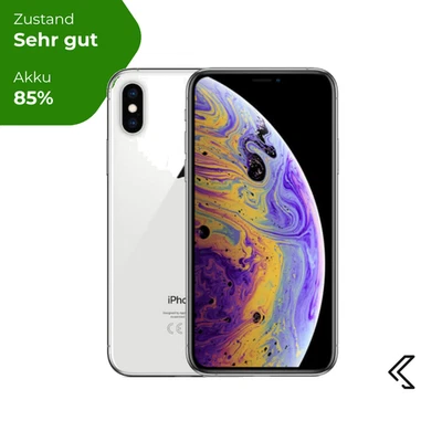 Apple iPhone XS 512GB Silber, Sehr gut - Refurbished, 24 Monate Garantie - Bild 1 von 4