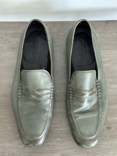 Mocassino Bottega Veneta Astaire pelle verde scuro EU 43 5 u senza scatola