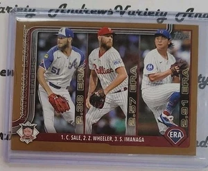 2025 Topps Serie 1 - Venta Líderes de Liga, Wheeler, Imanaga Oro 1918/2025 - Imagen 1 de 2