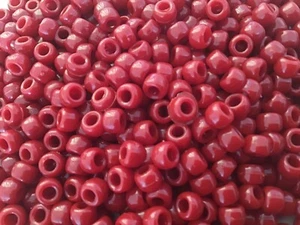 640 New Red Pony Beads 9x6mm - Picture 1 of 1