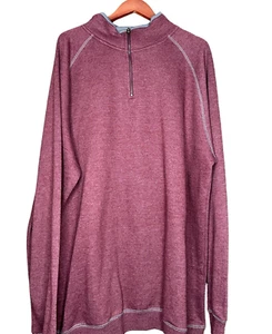 Redhead Men's 2XL Sweatshirt 1/4 Zip Pullover Long Sleeve Heathered Burgandy - Picture 1 of 7