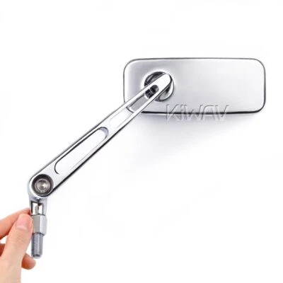 pair chrome mirrors aluminum cnc fits HARLEY-DAVIDSON CVO Softail Springer - Image 1 of 4