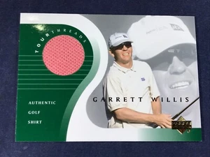 S3-36 GOLFKARTE - GARRETT WILLIS - TOUR THREADS - 2001 UPPER DECK - TT-GW - Bild 1 von 2