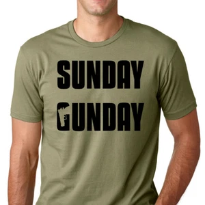 Camiseta Sunday Gunday NRA 2a Enmienda Pistola de Tiro Veterano Día del Padre Dueño - Imagen 1 de 4