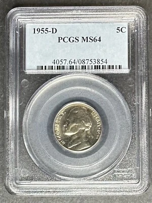 1955-D Jefferson Nickel PCGS MS-64, Buy 3 Items, Get $5 Off!! - Image 1 of 2