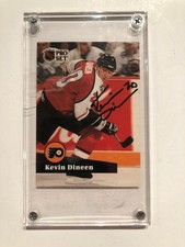 KEVIN DINEEN PHILADELPHIA FLYERS 1991 PRO SET HOCKEY CARD COA