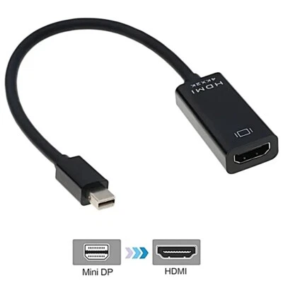 Mini DP zu HDMI Adapter Converter Mini DisplayPort Stecker auf HDMI Buchse 4Kx2K - Bild 1 von 4