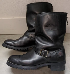 Botas de Ingeniero Harley Davidson Motocicleta Cuero Negro De Colección 9.5 Para Hombres EE. UU. - Imagen 1 de 15
