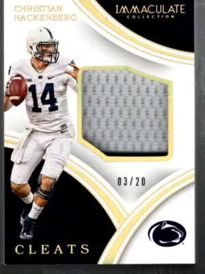 B4219- 2016 Collection Collegiate Immaculate Cleats #15 Christian Hackenberg /20 - Image 1 of 2