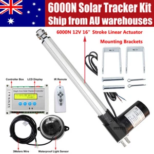 1KW Single Axis Solar Track Kit:16" Linear Actuator W/ LCD Tracker Controller IG - Picture 1 of 12