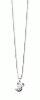 Argento Sterling 'D' Per Diamante Koala Ciondolo P4392 (Senza Diamante) - Immagine 1 di 4