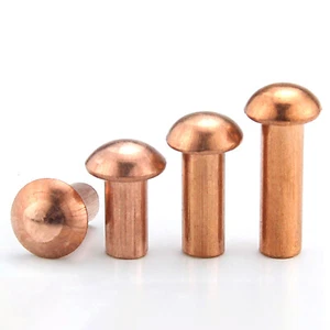 "Massiver Kupfer Kuppelkopf/Rundkopf Nieten DIN 660 - 1/16"" 1/8"" 3/16"" 1/4"" 1/3" - Bild 1 von 84