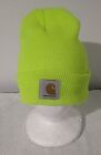 Carhartt Work In Progress WIP Acrylic Beanie Watch Hat Bright Lime Yellow