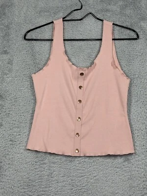 Camisa polo Guess para mujer rosa con tirantes de espagueti talla mediana Foto 1 de 4