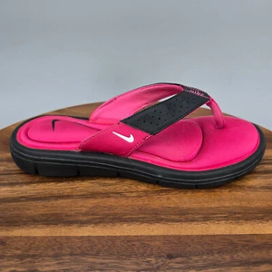 Sandali Nike comodi plantare donna 6 rosa nero slip on tanga comodi - Foto 1 di 7