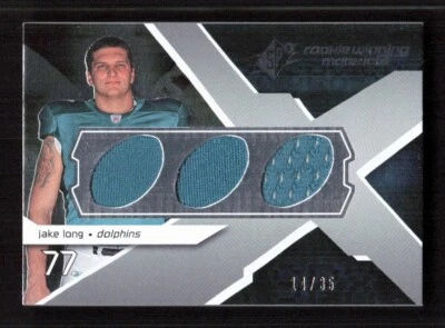 2008 UD SPX #RM-JL Jake Long RC Jersey #'d /35 Miami Dolphins  - Image 1 of 2
