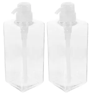 2 Pcs Disassembled Bottle Pump Dispenser With Shampoo Bottles Refillable - Picture 1 of 12