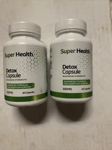 Super Health Detox Advanced Formula For Digestion Support 60 Capsules (Lot of 2) - Picture 1 of 4