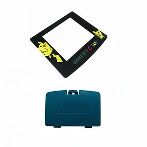 New TEAL Game Boy Color Battery Cover + Pokemon Pikachu Screen GBC - Picture 1 of 1